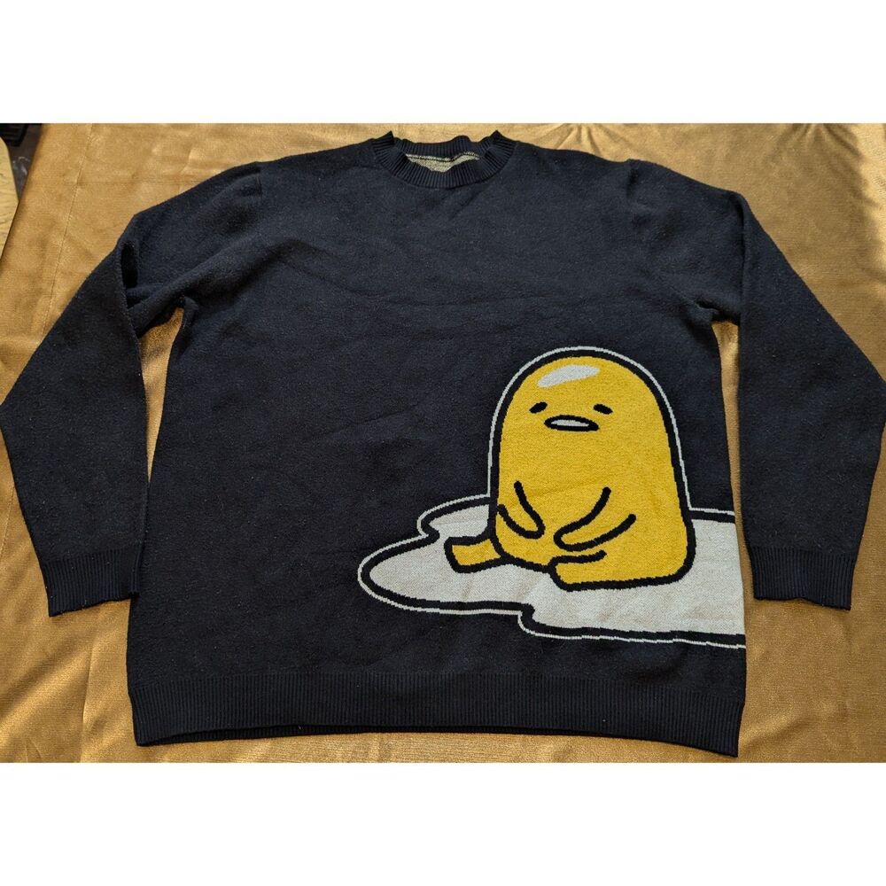 BlackMilk x Sanrio Gudetama Sweater XXL/XXXL Intarsia Knit 27"x24" 2023